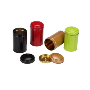 Color-Coated Round Tin Cans – Customizable Cylindrical Metal Packaging by JIAMU