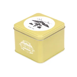 Custom Square Tea Tin Box – Premium Printed Metal Packaging