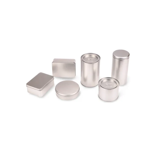 Set personalizzato di imballaggi in metallo assortiti – Finitura argento semplice