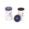 Boîte métallique personnalisée pour thé avec couvercle coulissant bleu foncé
