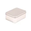 Custom Plain Rectangular Tin Box – Unprinted Silver