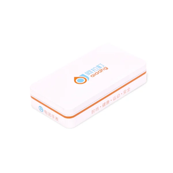 Custom Flat Rectangular Tin Box for Smartwatch Packaging