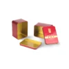 JIAMU Premium Red Metal Caddy with Gold Foil Branding