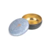 Custom Round Tin Box with Blue Floral Pattern