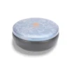 Custom Round Tin Box with Blue Floral Pattern