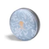 Custom Round Tin Box with Blue Floral Pattern