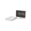 Flat Silver Tin Box with Clear Viewing Panel, Customizable
