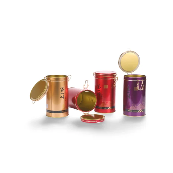 Hermetic Seal Metal Storage Tin with Swing-Top Locking Mechanism