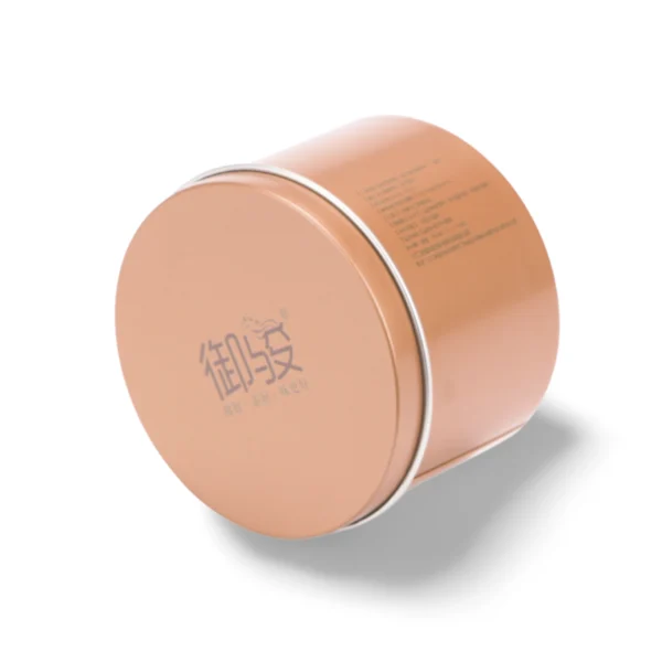 Custom Rose Gold Round Tinplate Tea Canister for Tea, Candy and Gift Packaging