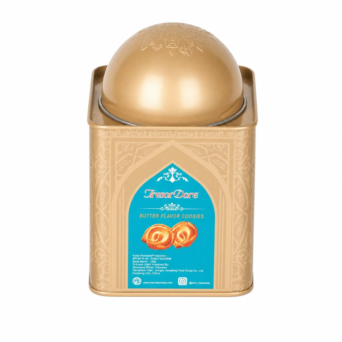 Embossing and Debossing on Tin Boxes: Design and Sample Guide 1 Custom Gold Dome Gift Tin Box product photo 1 by JIAMU Packaging