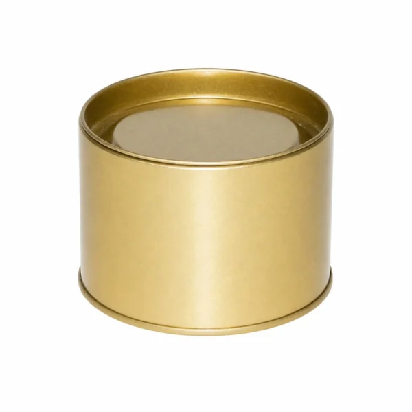 Foto del producto de la lata para té redonda dorada personalizada 1 por JIAMU Packaging