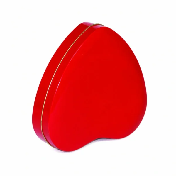 Foto del prodotto della scatola in latta personalizzata a forma di cuore rosso 2 di JIAMU Packaging