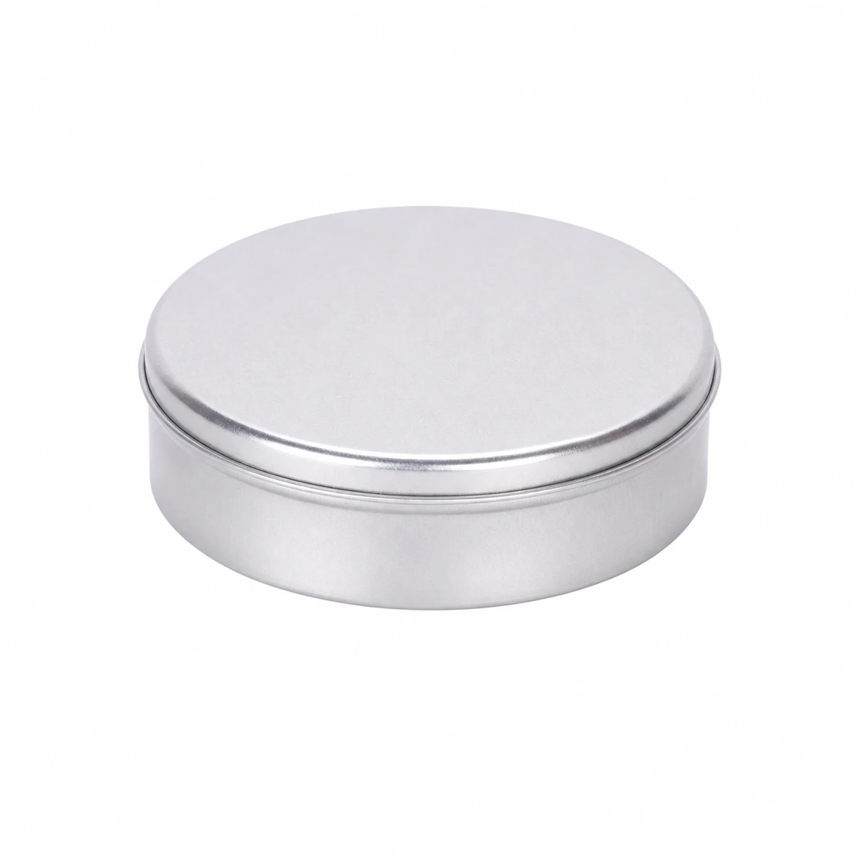 Tin Box Recycling Guide: Windows, Liners and Sustainability Claims 1 Custom Silver Flat Round Tin Can product photo 1 by JIAMU Packaging