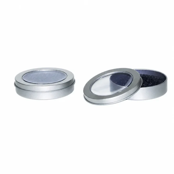 Foto del producto de lata cosmética redonda plateada personalizada 3 por JIAMU Packaging