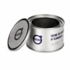 Foto do produto de lata redonda prateada personalizada 2 por JIAMU Packaging